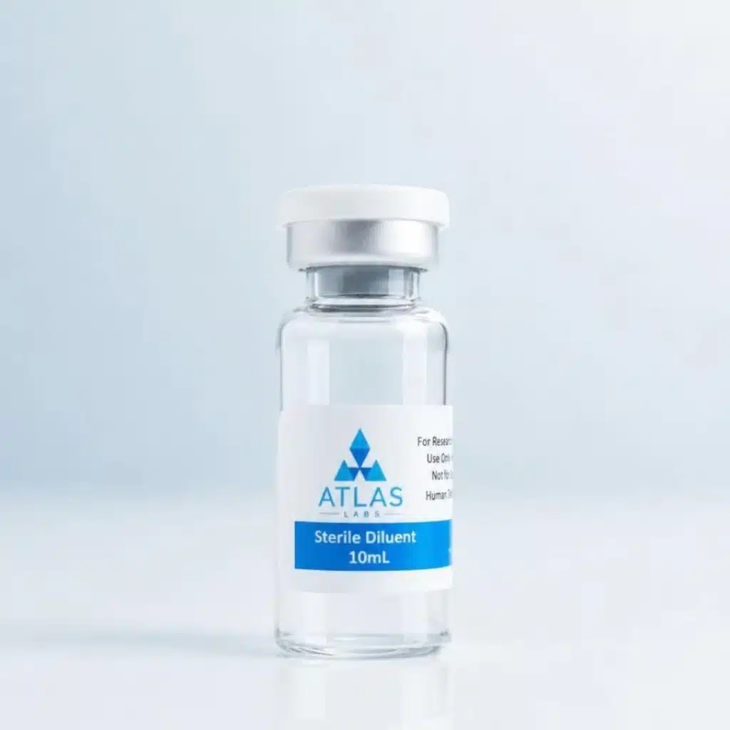 Atlas Labs USA Sterile Diluent 10mL vial for reconstituting research peptides